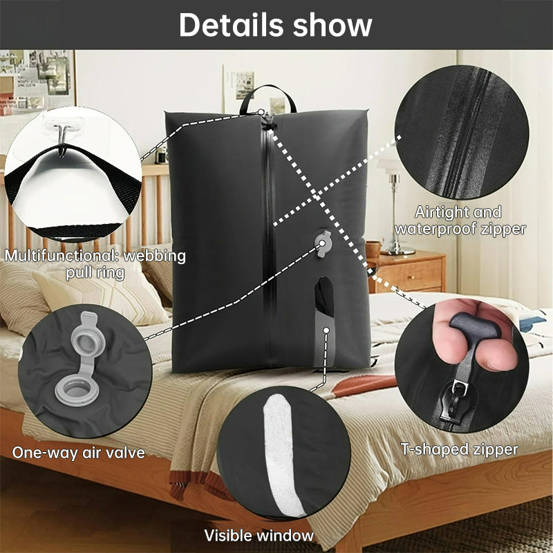 Travel Essentials Vacuum Bags Compression Packing Cubes Organizer Set