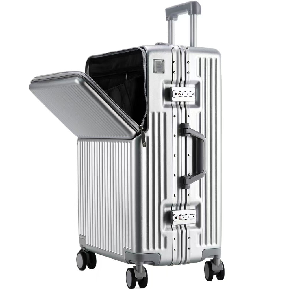 Front Opening Aluminum Frame Carry On Travel Suitcase