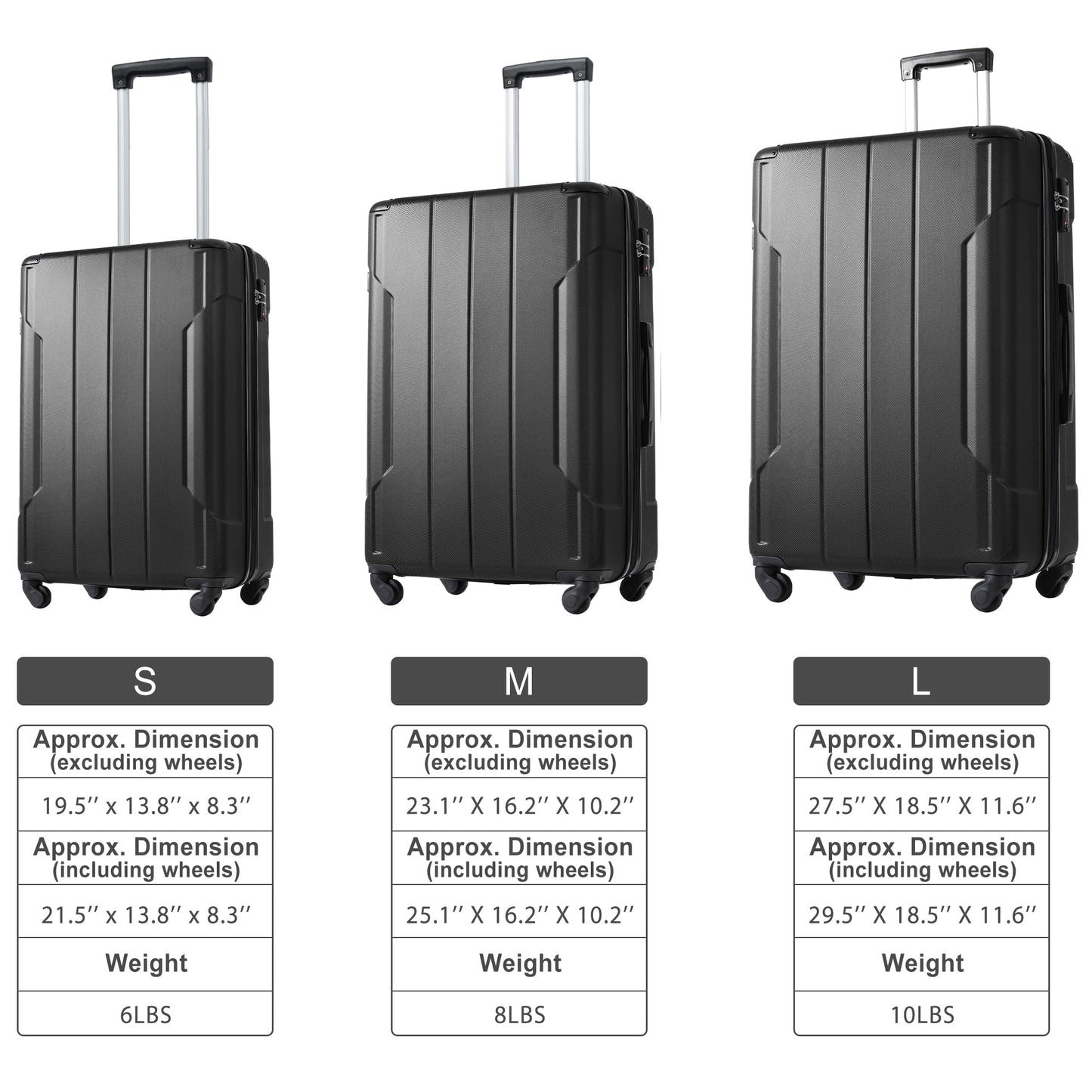 20 Inch Hardshell Spinner Carry On TSA Suitcase