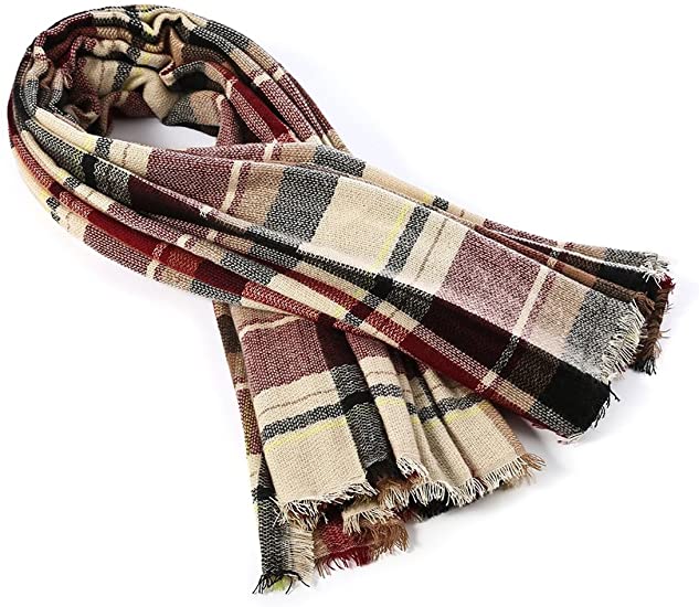 Women's Grey Brown Fashion Scarf Soft Lightweight Wrap