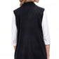 Women's Long Sleeveless Open Front Soft Shawl Collar Vest