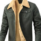 Men's Plus Size Sherpa Lined Snap Down Jacket