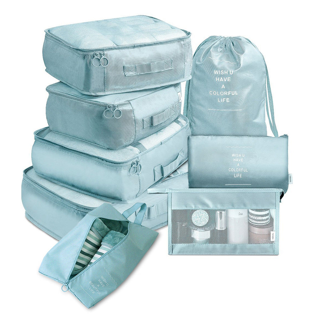 8 Piece Luggage Packing Cube Organizer Storage Bag Set