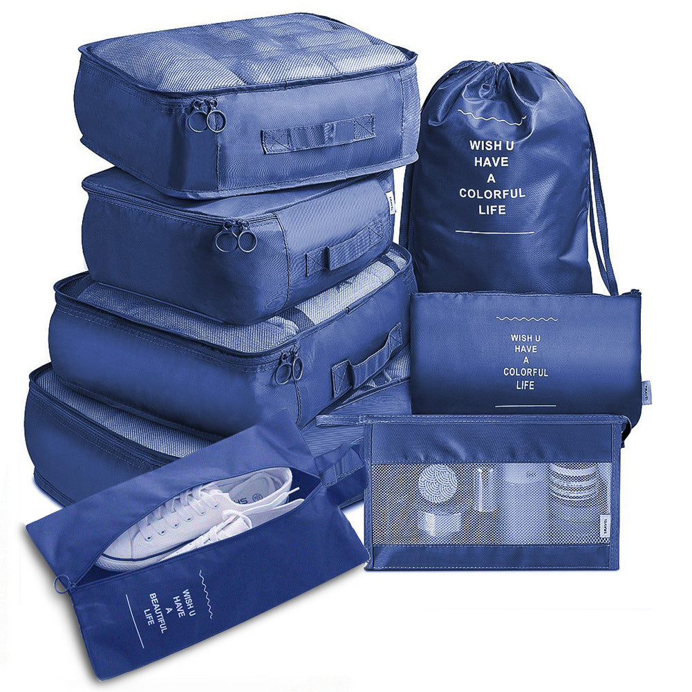 8 Piece Luggage Packing Cube Organizer Storage Bag Set