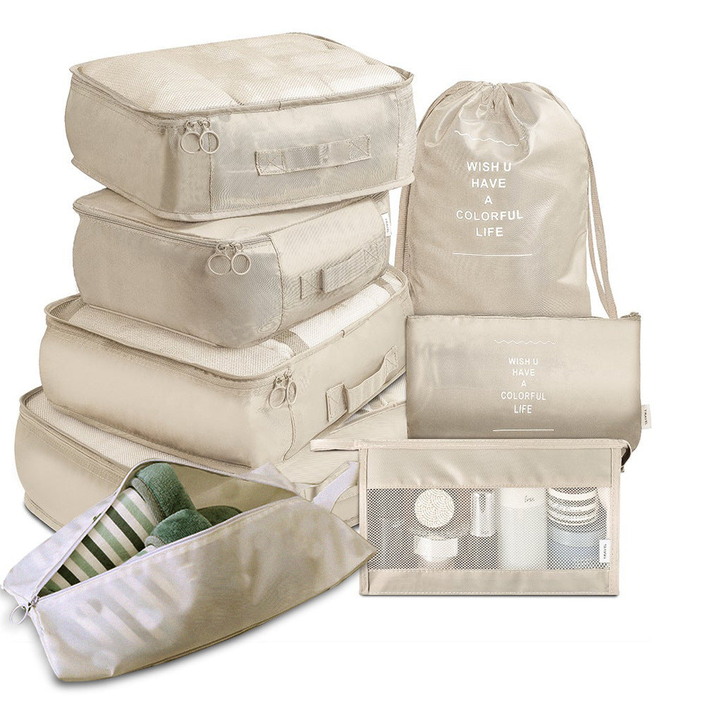 8 Piece Luggage Packing Cube Organizer Storage Bag Set