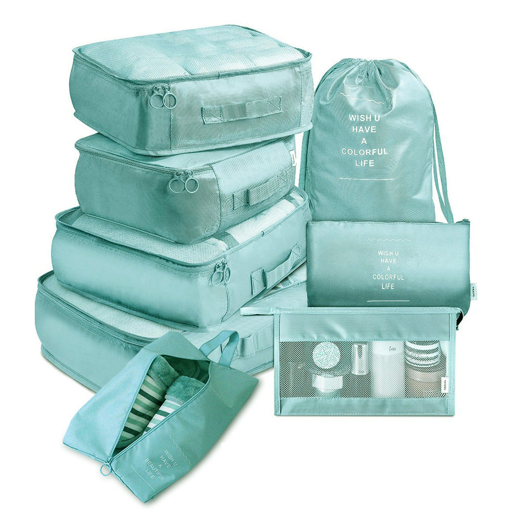 8 Piece Luggage Packing Cube Organizer Storage Bag Set