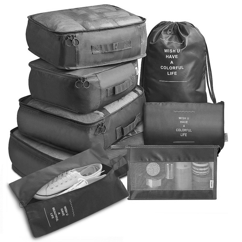 8 Piece Luggage Packing Cube Organizer Storage Bag Set