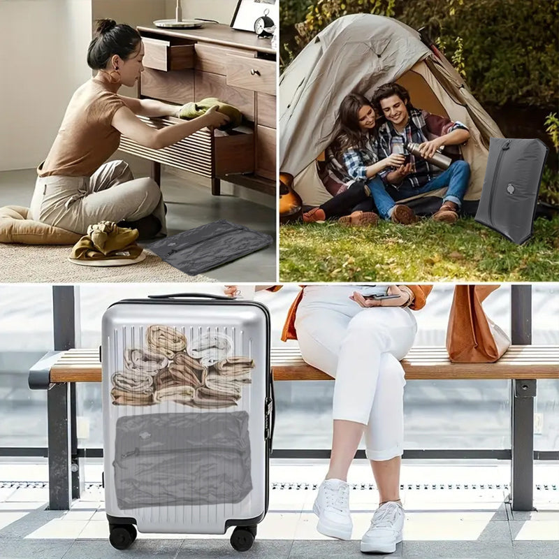 Travel Essentials Vacuum Bags Compression Packing Cubes Organizer Set