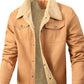 Men's Plus Size Sherpa Lined Snap Down Jacket