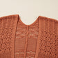 Redwood Burl Mixed Pattern Knitted Open Front Plus Cardigan
