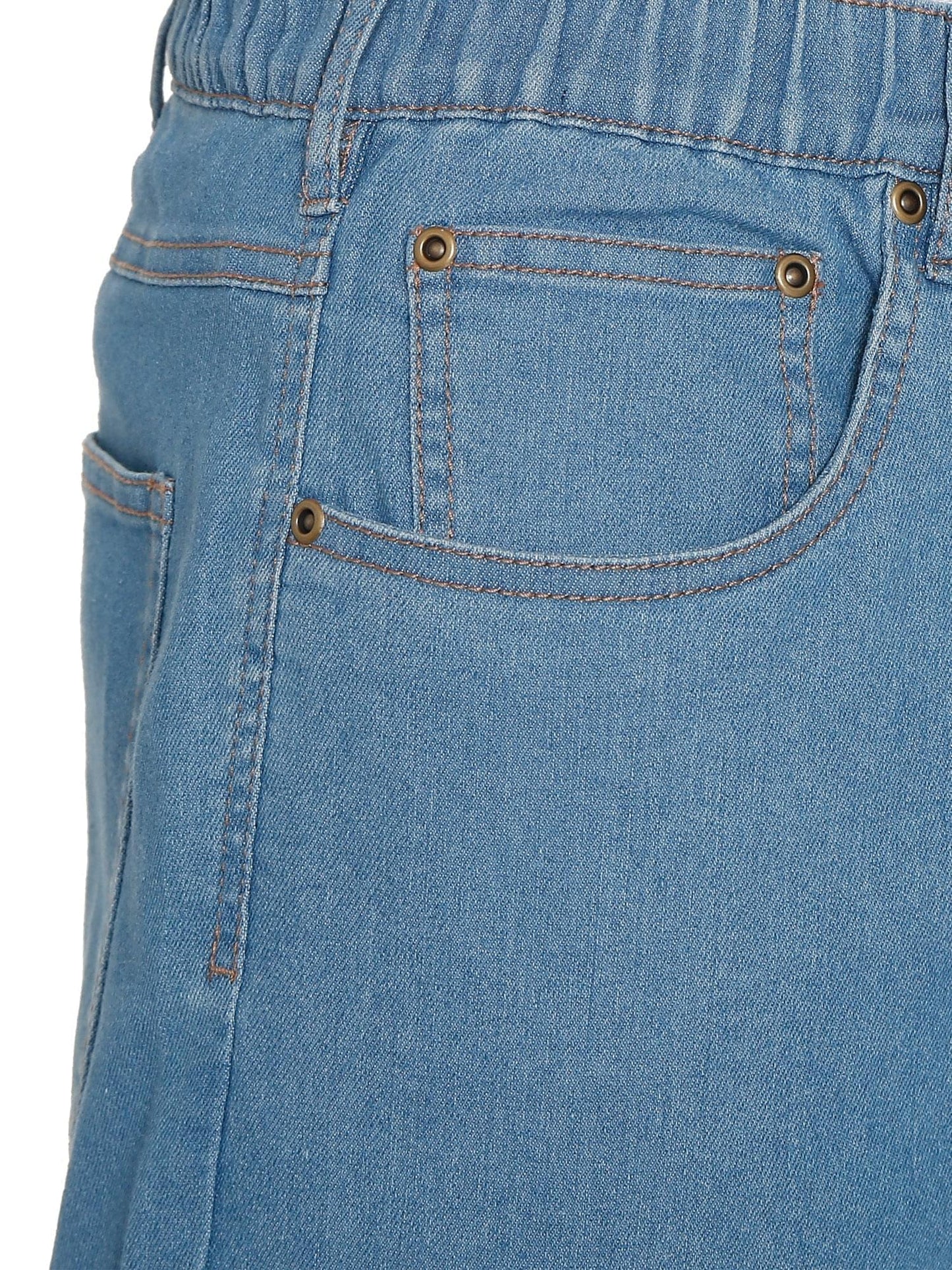 Men's Pull On Denim Twill Elastic Waist Pants