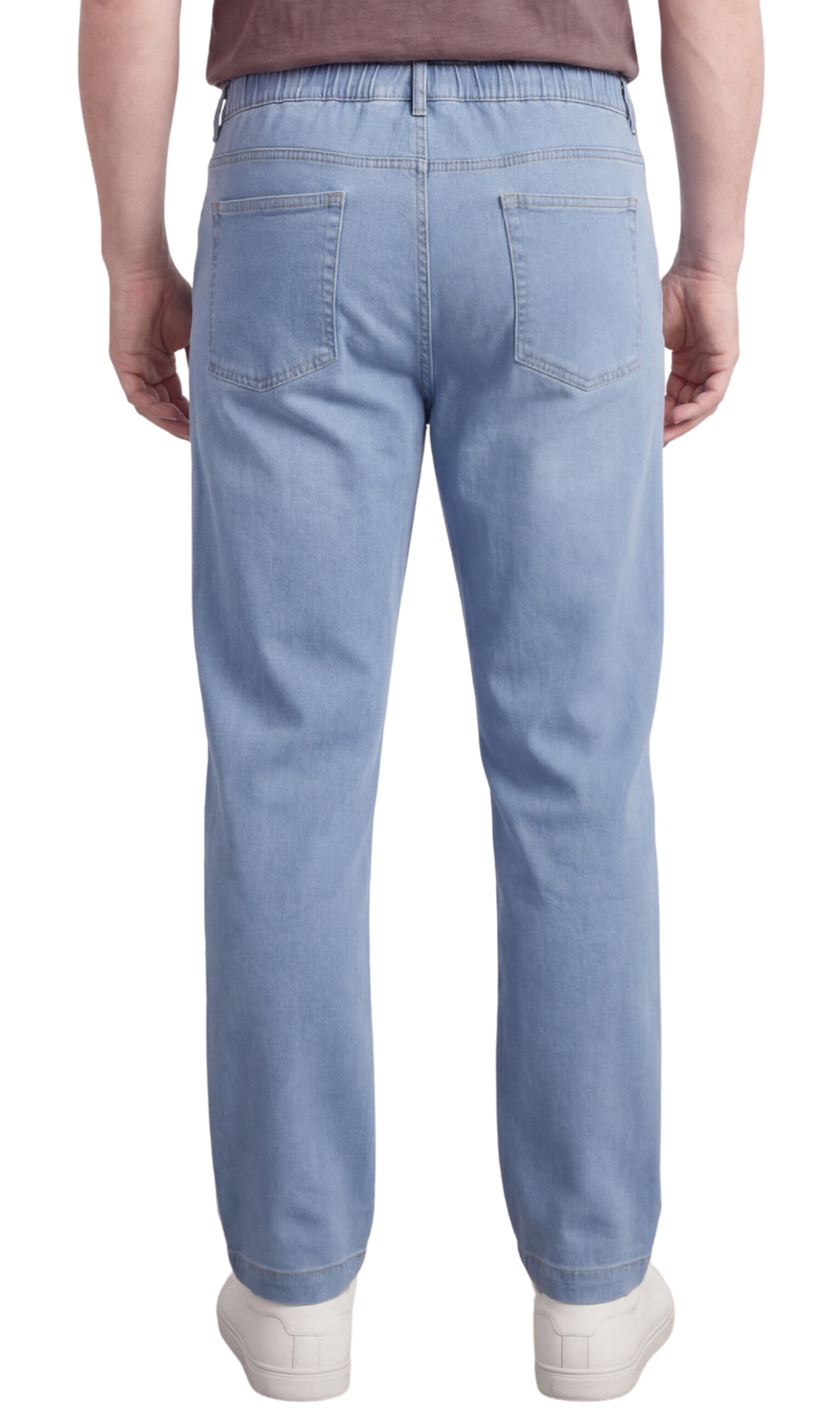 Men's Pull On Denim Twill Elastic Waist Pants
