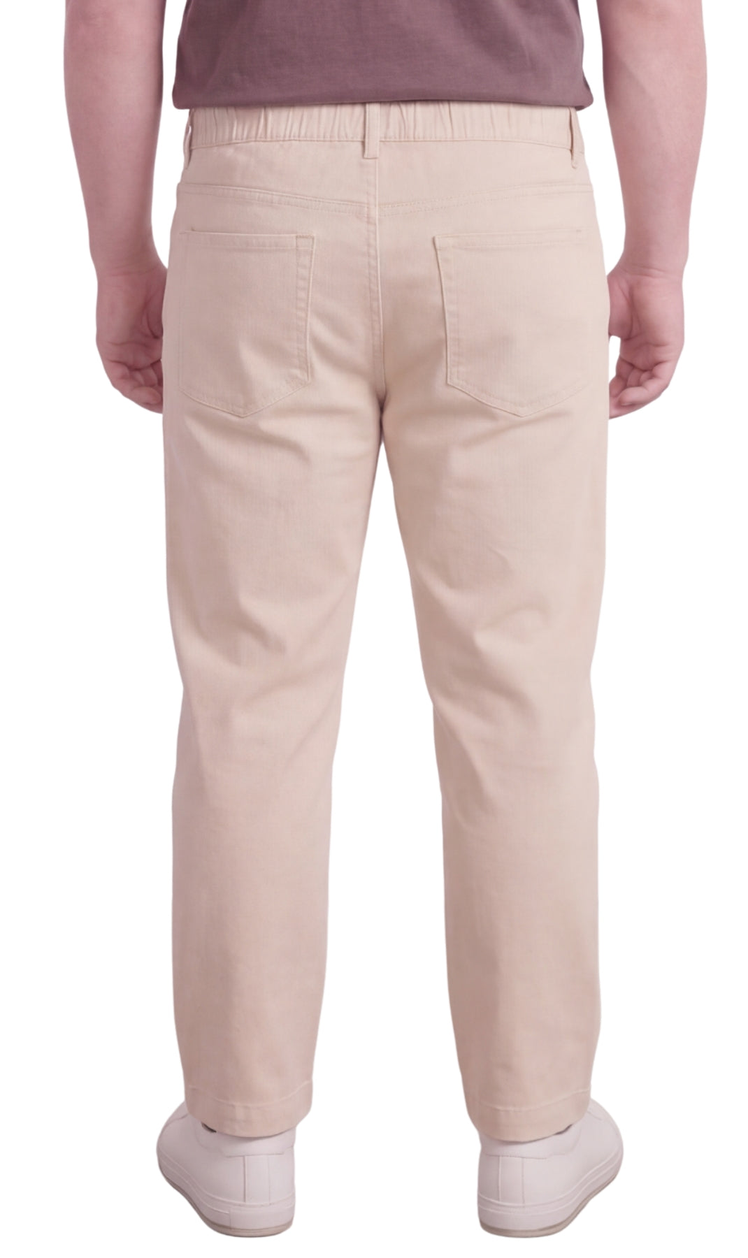 Men's Pull On Denim Twill Elastic Waist Pants