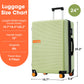 24 Inch Expandable Green Hardshell Spinner TSA Suitcase