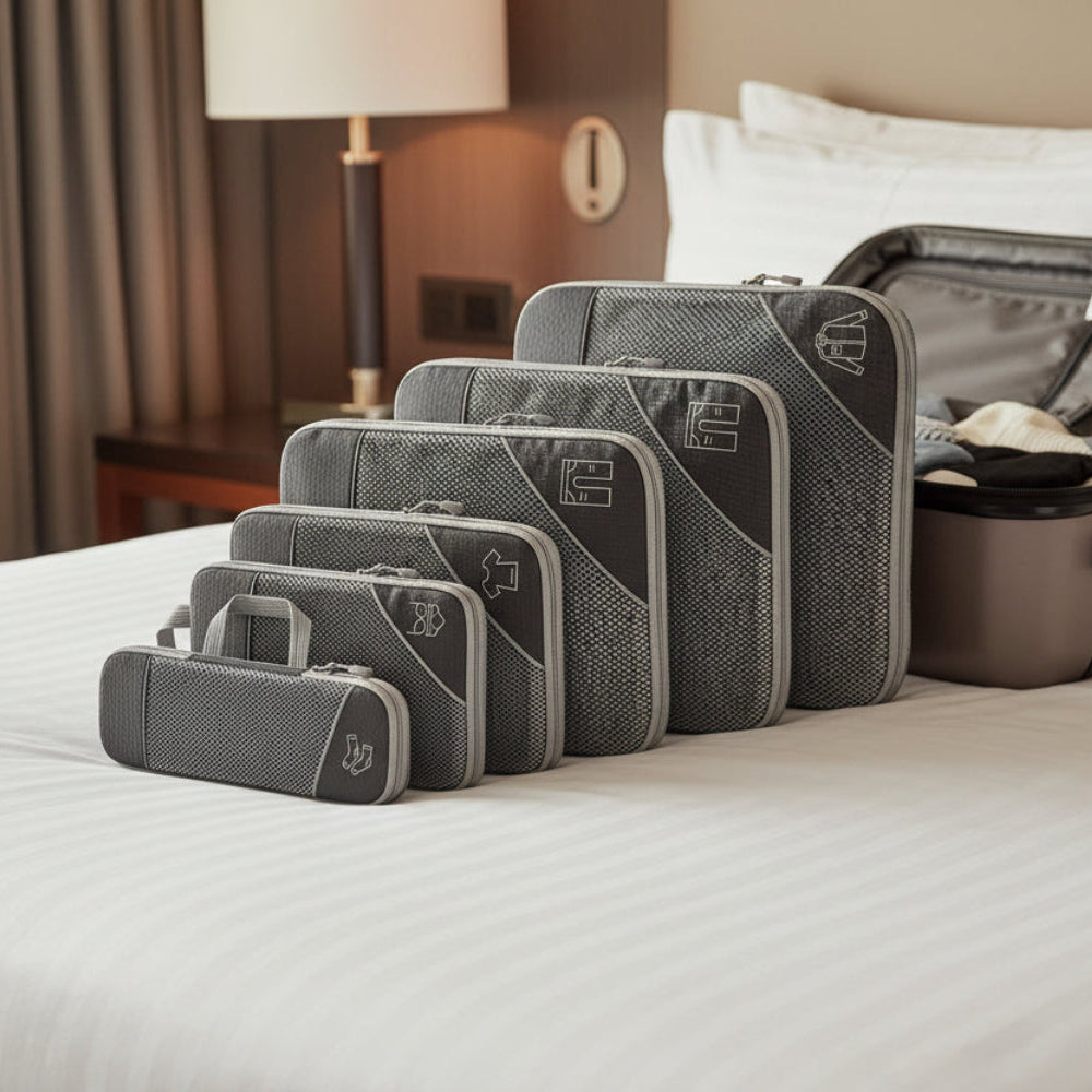Compression Packing Cubes Set Travel Luggage Organizer Bags