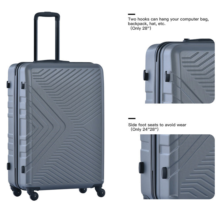 3 Piece ABS Spinner Luggage Set TSA Lock