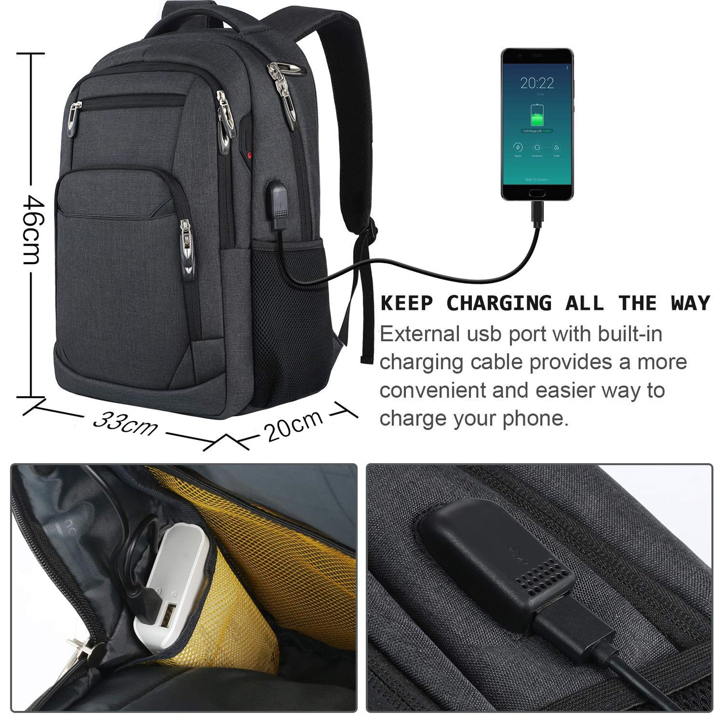 Large Capacity Premium Men's Travel Backpack Outdoor Bag
