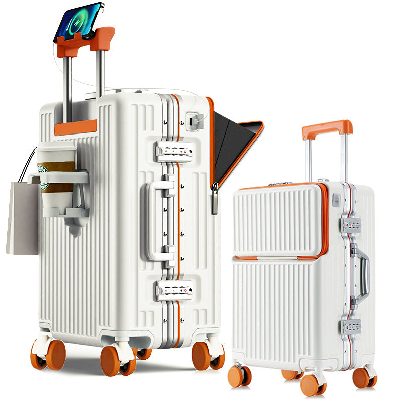 Front Opening Aluminum Frame Carry On Travel Suitcase