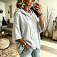 Women's Oversized Batwing Sleeve Hoodie – Loose Fleece Pullover