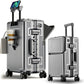 Front Opening Aluminum Frame Carry On Travel Suitcase