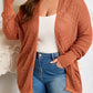 Redwood Burl Mixed Pattern Knitted Open Front Plus Cardigan
