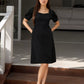 Puff Sleeve Bow Back Mini Women's Dress