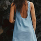 Backless Sleeveless Denim Mini Dress Women's Fashion