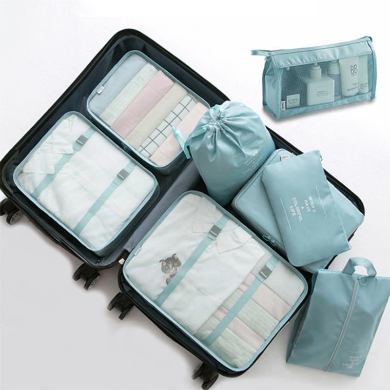 8 Piece Luggage Packing Cube Organizer Storage Bag Set
