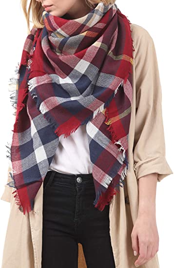 Women's Grey Brown Fashion Scarf Soft Lightweight Wrap