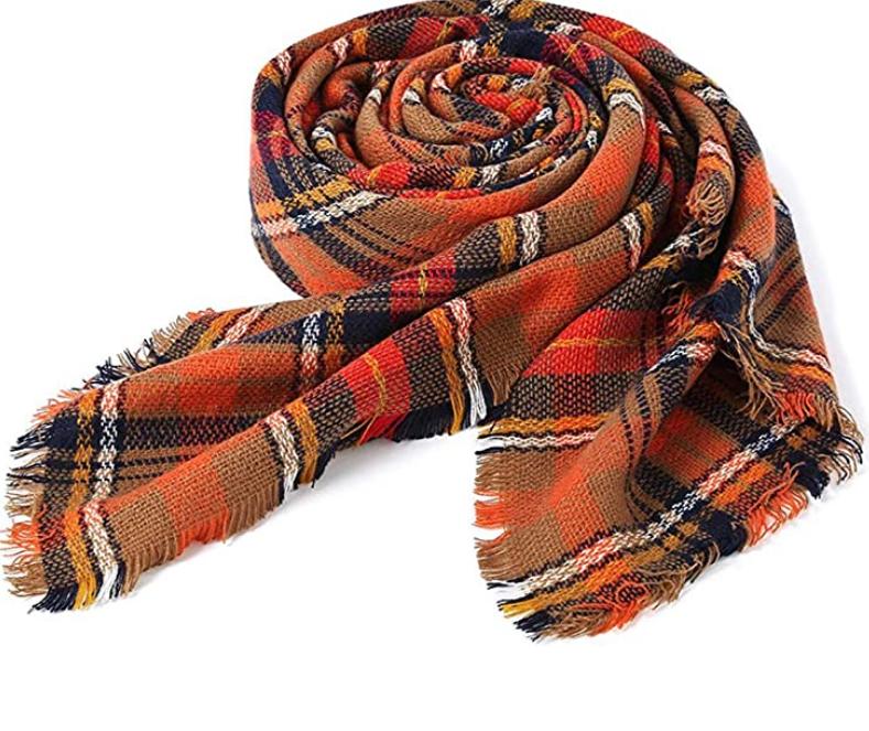 Women's Grey Brown Fashion Scarf Soft Lightweight Wrap