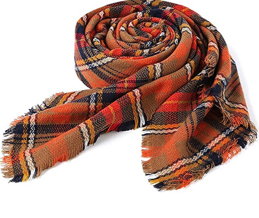 Women's Grey Brown Fashion Scarf Soft Lightweight Wrap