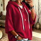 Women's Oversized Batwing Sleeve Hoodie – Loose Fleece Pullover