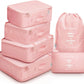 8 Piece Luggage Packing Cube Organizer Storage Bag Set