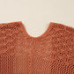 Redwood Burl Mixed Pattern Knitted Open Front Plus Cardigan