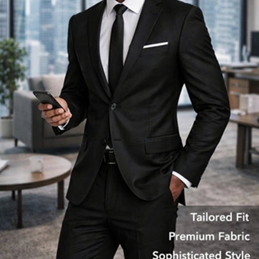 Men's Polyester Suit Formal Business Wedding Wear
