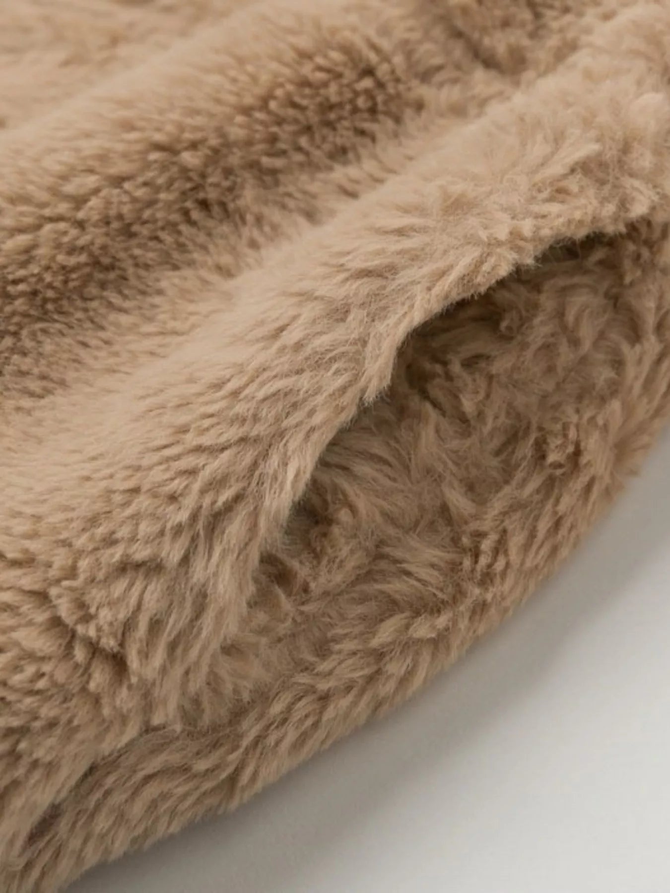 Plus Size Faux Fur Cropped Zip Up Jacket