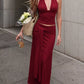 Plus Size Halter Neck Crop Top Maxi Skirt Set