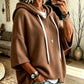 Women's Oversized Batwing Sleeve Hoodie – Loose Fleece Pullover