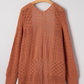 Redwood Burl Mixed Pattern Knitted Open Front Plus Cardigan