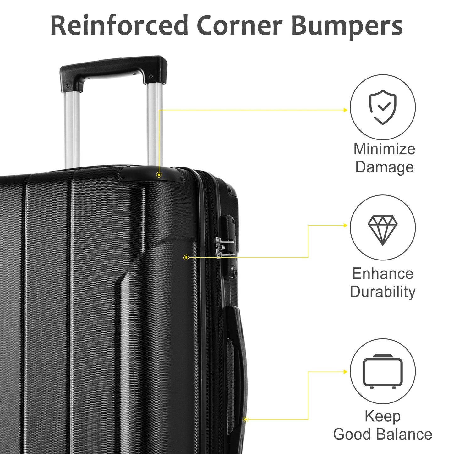 20 Inch Hardshell Spinner Carry On TSA Suitcase