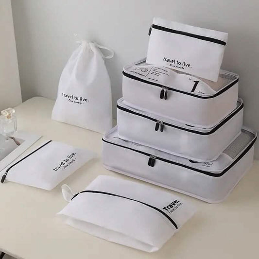 7 Piece Travel Packing Cube Organizer Bag Set