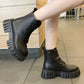 Round Toe Lace Up Chunky Women's Boots Casual