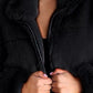 Plus Size Faux Fur Cropped Zip Up Jacket