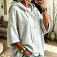 Women's Oversized Batwing Sleeve Hoodie – Loose Fleece Pullover