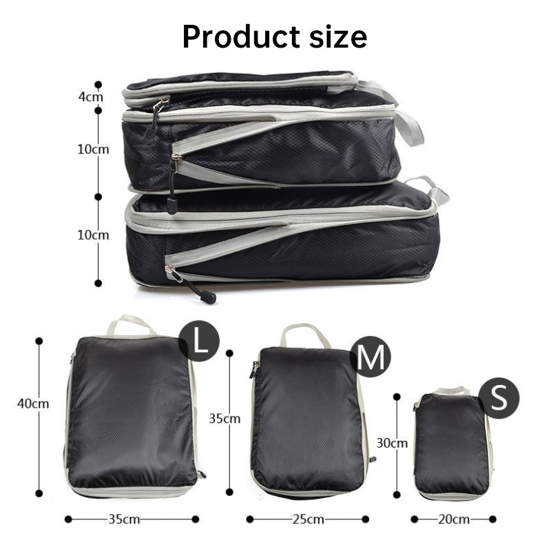 Ultralight Expandable Travel Compression Packing Cubes Organizer Set