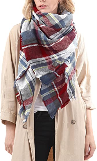 Women's Grey Brown Fashion Scarf Soft Lightweight Wrap