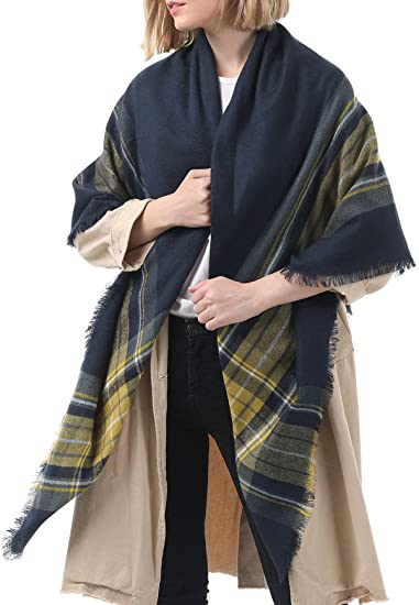 Women's Grey Brown Fashion Scarf Soft Lightweight Wrap