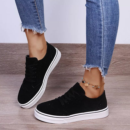 Lace Up Round Toe Women's Casual Sneakers Shoes