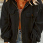 Casual Zip Up Jacket with Pockets Women's Outerwear