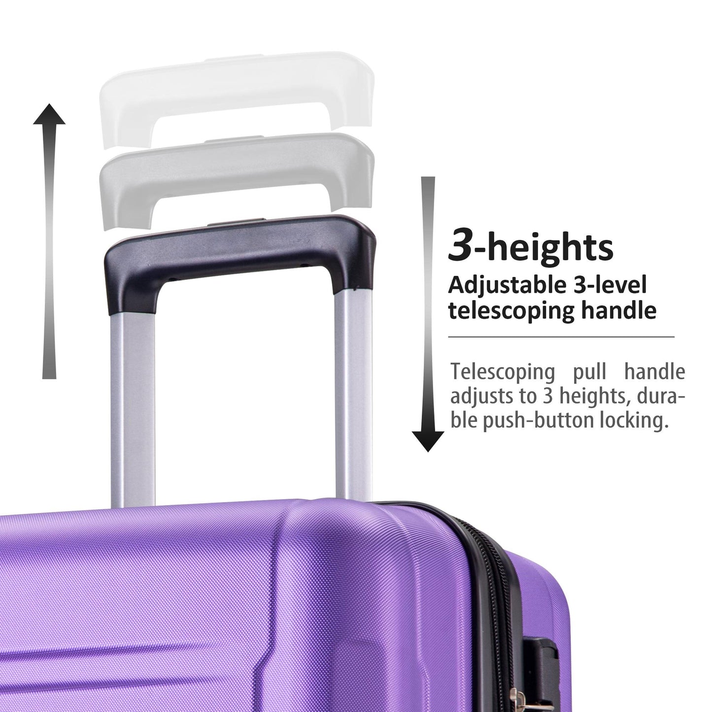 Expandable 2 Piece Spinner Luggage Set TSA Lock